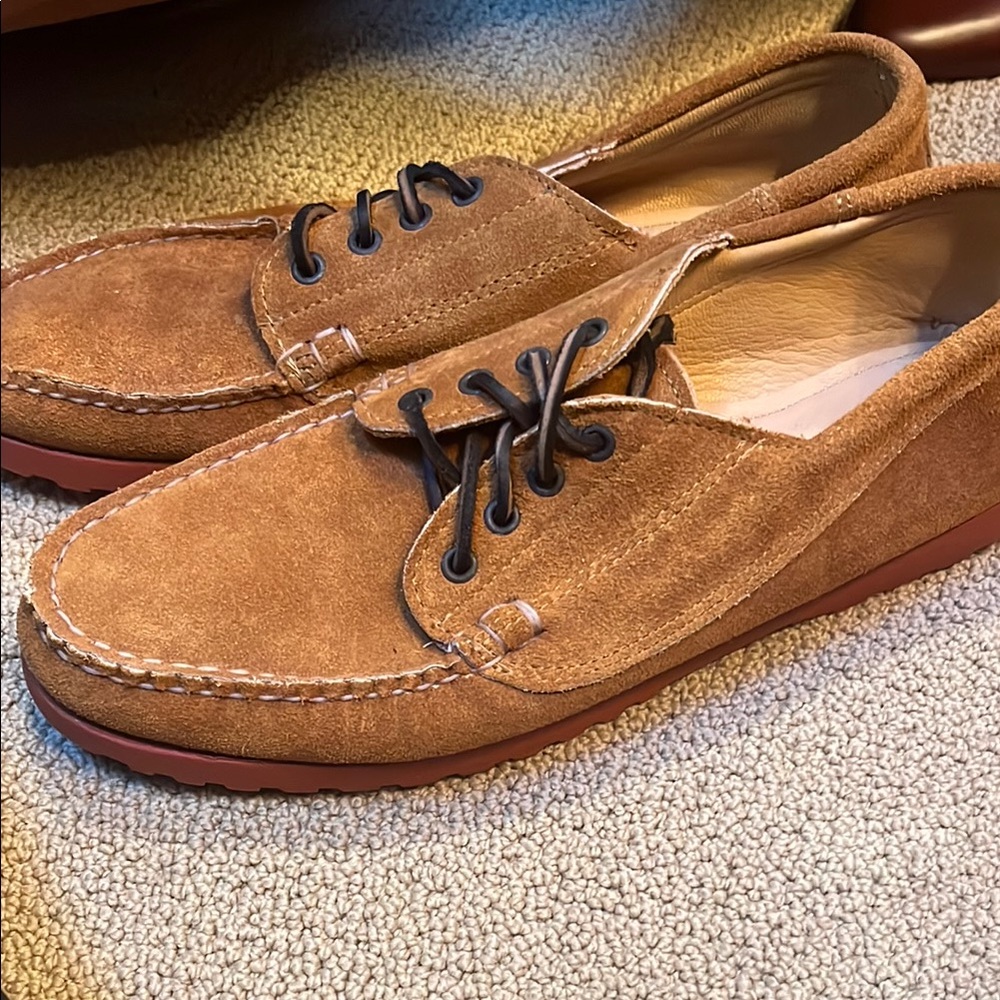 Quoddy Men's Brown Suede Boat Shoes - Picture 4 of 5